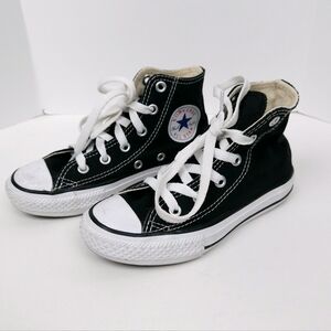 Converse All Star Classic Black White High Top Canvas Sneaker Youth 11.5